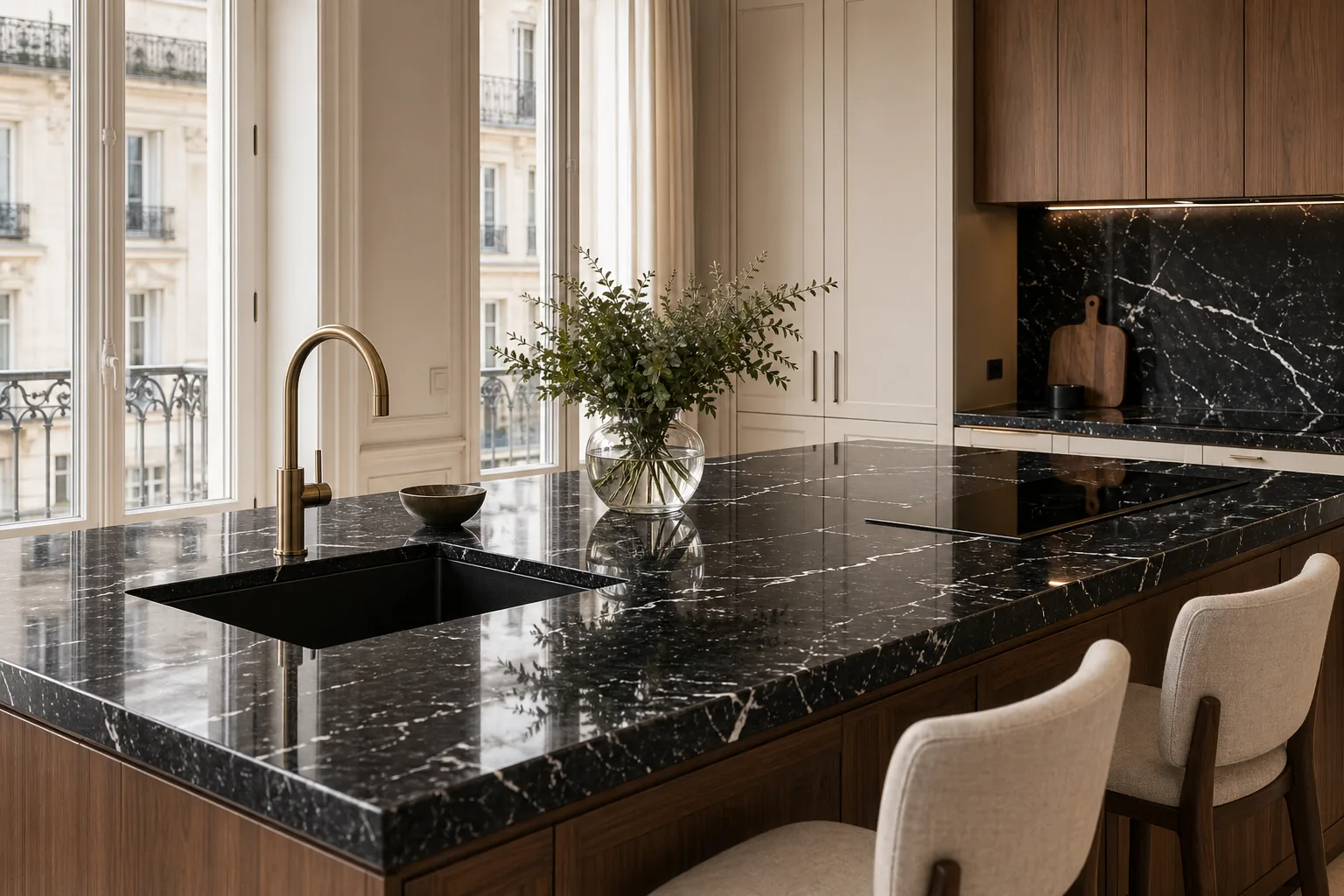 Granit Noir Marquina — Paris 16e